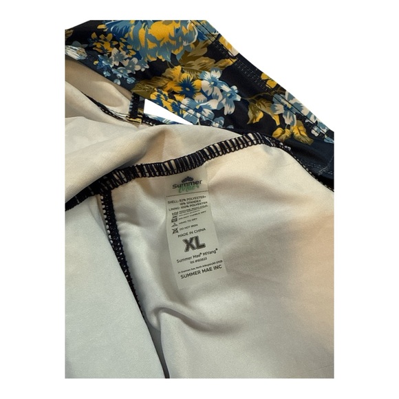 Floral Blue One Piece Swimsuit - Picture 3 of 5